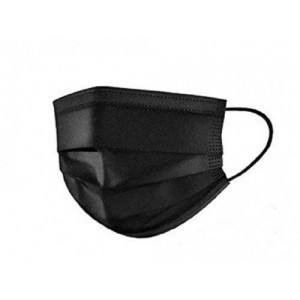 Mască de protecție de unică folosință Helmet, 3 straturi , cutie/50buc Negre