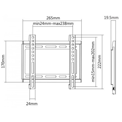 Кронштейн для ТВ Sbox PLB-2222F