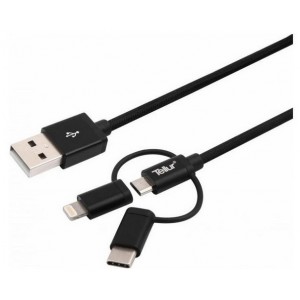 Cablu USB Tellur Braid 3 in 1 (TLL155343)