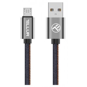 Cablu USB Tellur Denim Blue (TLL155371)
