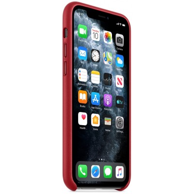 Husa de protecție Apple iPhone 11 Pro Leather Case (PRODUCT) RED