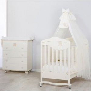Lenjerie de pat pentru copii Italbaby Sweet Angels White (800.0081-5)