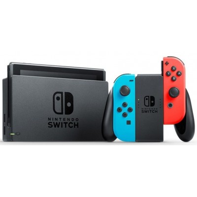 Consolă de jocuri Nintendo Switch + Neon Red/Neon Blue Joy-Cons (HAD-S-KABAA)