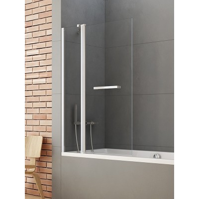 Шторка для ванной New Trendy Soleo Bathtub Screen Hinged 120x140cm P-0027 (15607)