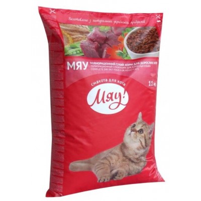 Hrană uscată pentru pisici Мяу Ficat 11kg