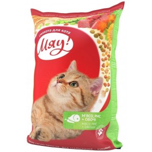 Hrană uscată pentru pisici Мяу Carne cu Legume 11kg