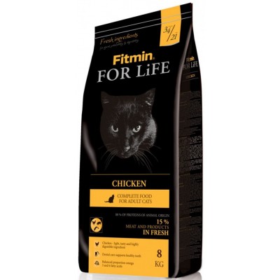 Hrană uscată pentru pisici Fitmin For Life Chicken 8kg