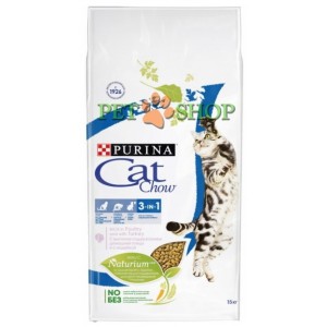 Hrană uscată pentru pisici Purina Cat Chow Feline 3 in 1 15kg