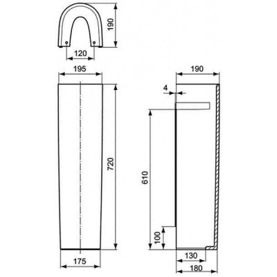 Piedestal lavoar Ideal Standard Connect (E797301)