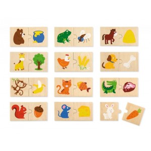 Puzzle Viga Animal Feeding Puzzle Set (51607)