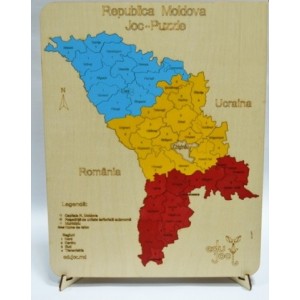 Puzzle Edujoc Map of the Republic of Moldova (Rom)