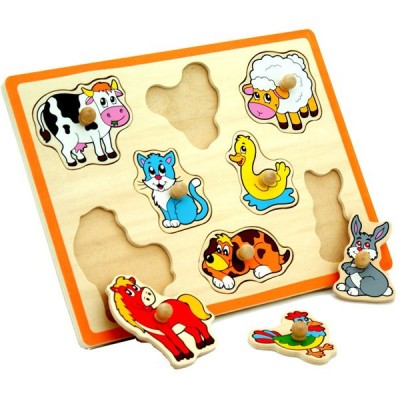 Puzzle Viga Flat Puzzle-Farm Animals (50017)