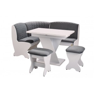 Кухонный уголок Ambianta Saxonia + 2 Chair Белый