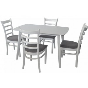 Set masă și scaune Evelin Cooper + Camercosta White/Grey