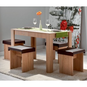 Set masă și scaune Ambianta Mia + 4 Chair Bardolino