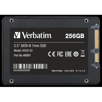 Solid State Drive (SSD) Verbatim VI550 S3 256Gb (VI550S3-256-49351)