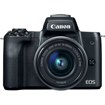 Aparat foto Canon EOS M50 Black Kit 15-45 STM