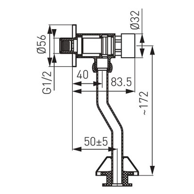 Robinet sensor pentru pisoar Ferro Presstige Z211