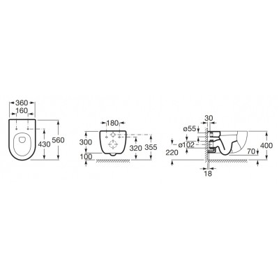 Vas WC Roca Meridian-N (346247)