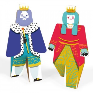 Puzzle 3D-constructor Quercetti Pop Out King&Queen (513)