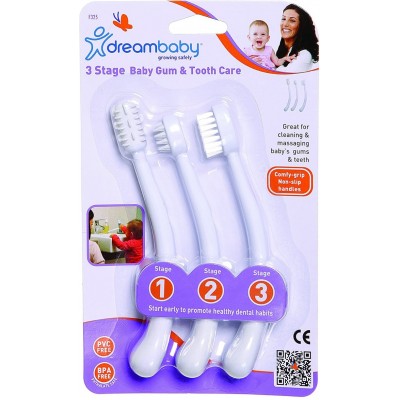 Set de perii de dinți DreamBaby 3 Stage Baby Gum & Tooth Care (F325)