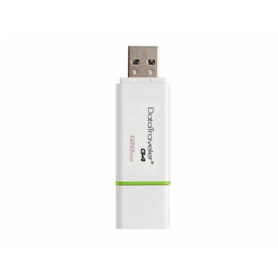 128GB USB3.0 Kingston DataTraveler G4, White/Green, (Read 70 MByte/s, Write 12 MByte/s)