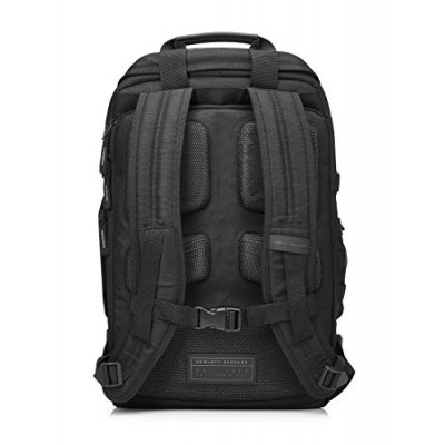 15.6" NB Backpack - HP Odyssey Backpack, Contoured and punctuated with distinctive contrasting external colors, trend-forward design unveils a unique digitized camouflage lining, providing a tactically modern appeal with fashionable durability, Black