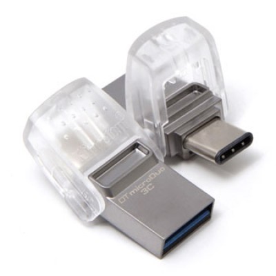 32GB USB3.1  Kingston DataTraveler MicroDuo, Ultra-small, USB OTG Type C (On-The-Go), (Read 100 MByte/s, Write 15 MByte/s)