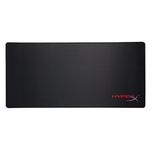 HYPERX FURY S Gaming Mouse Pad Large from Kingston, Natural Rubber, Size 450mm x 400mm x 3.5 mm, Seamless, Stitched edges, Densely woven surface for accurate optical tracking, Compatible with optical or laser mice, Black
