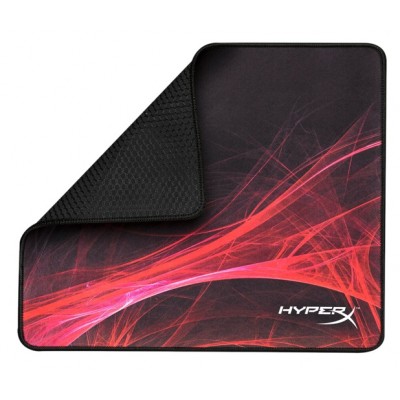 HYPERX FURY S Speed Edition Gaming Mouse Pad Medium from Kingston, Natural Rubber, Size 360mm x 300mm x 3.5 mm, Seamless, Stitched edges, Densely woven surface for accurate optical tracking, Compatible with optical or laser mice, Black