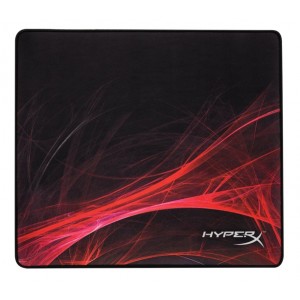 HYPERX FURY S Speed Edition Gaming Mouse Pad Large from Kingston, Natural Rubber, Size 450mm x 400mm x 3.5 mm, Seamless, Stitched edges, Densely woven surface for accurate optical tracking, Compatible with optical or laser mice, Black