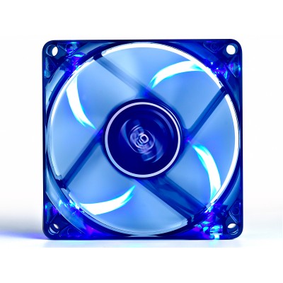 80mm Case Fan - DEEPCOOL "WIND BLADE 80" Fan with 4 blue LED, 80x80x25mm, 1800rpm, <20dBa, 21.8CFM , Hydro Bearing, Black