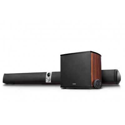 Edifier S70DB HiFi Soundbar and Subwoofer 158W RMS,  Audio in: two analog (RCA), optical, coaxial, aux, remote control, wooden