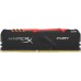 16GB DDR4-3000  Kingston HyperX® FURY DDR4 RGB, PC24000, CL15, 1.2V, Auto-overclocking, Asymmetric BLACK heat spreader, Dynamic RGB effects featuring HyperX Infrared Sync technology, Intel XMP Ready (Extreme Memory Profiles)
