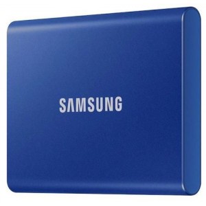 M.2 External SSD 1.0TB  Samsung T7 USB 3.2, Blue, USB-C, Fingerprint Security, Includes USB-C to A / USB-C to C cables, Sequential Read/Write: up to 1050/1000 MB/s, V-NAND (TLC), Windows/Mac/PS4/Xbox One compatible, Light, Portable, Durable