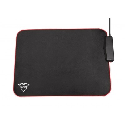 Trust Gaming GXT 765 Glide-Flex RGB Mouse Pad with USB Hub, 4 USB ports to connect USB devices within reach, Flexible design with comfortable fabric surface (350x250mm), 1.2m braided cable
