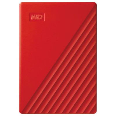 2.5" External HDD 2.0TB (USB3.0)  Western Digital "My Passport", Red, Durable design, Password protection + 256-bit AES hardware encryption