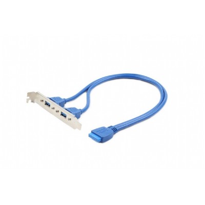 Gembird CC-USB3-RECEPTACLE, Dual USB 3.0 receptacle on bracket