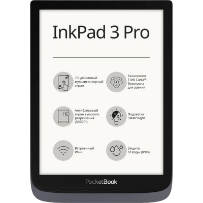 PocketBook 740 Pro, Metallic Grey, 7,8" E Ink Carta (1404x1872)