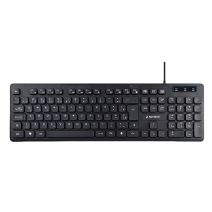 Keyboard Gembird KB-MCH-04, Slimline, Silent, 12 FN keys, Chocolate type, Black, USB