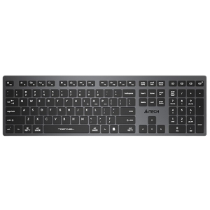 Wireless Keyboard A4Tech FBX50C, Ultra-slim, Scissor Switch, 300mAh, Type-C, BT/2.4, Grey