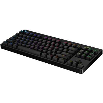 Gaming Keyboard Logitech G PRO, TKL, Mechanical, GX Blue Clicky, RGB , US Layout, Black, USB