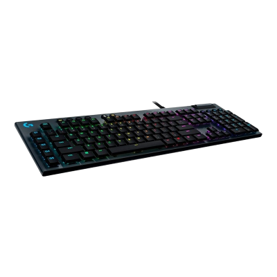 Gaming Keyboard Logitech G815, Mechanical, GL Linear, Ultra thin, Aluminum, Macros, G-Keys, Media control, Volume roller, RGB, 1.8m, USB, EN, Black