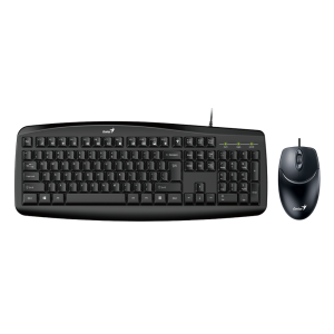 Keyboard & Mouse Genius Smart KM-200, Customizable Fn keys, Spill resistant, Black, USB