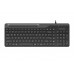 Keyboard A4Tech FK25, Multimedia, Ultra-Slim, Smartphone Cradle, Chocolate Keycaps, Black, USB