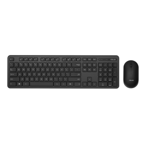 Wireless Keyboard & Mouse Asus CW100, Slim, Low-noise, Fn Keys, EN/RU, 1xAA/1xAAA, Black