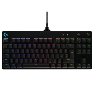 Gaming Keyboard Logitech G PRO, TKL, Mechanical, GX Blue Clicky, RGB , US Layout, Black, USB