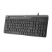 Keyboard A4Tech FK25, Multimedia, Ultra-Slim, Smartphone Cradle, Chocolate Keycaps, Black, USB