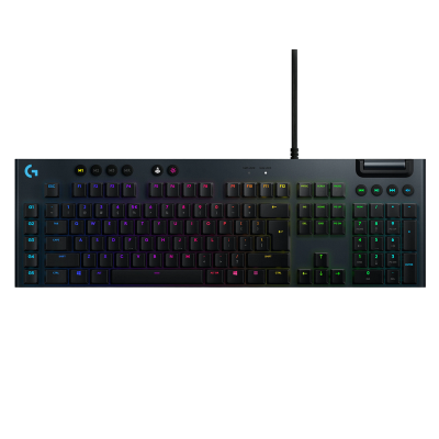 Gaming Keyboard Logitech G815, Mechanical, GL Linear, Ultra thin, Aluminum, Macros, G-Keys, Media control, Volume roller, RGB, 1.8m, USB, EN, Black