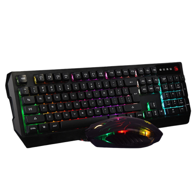 Gaming Keyboard & Mouse Bloody Q1300, Multimedia Hot-Keys, Game Mode,Backlights, Black, USB